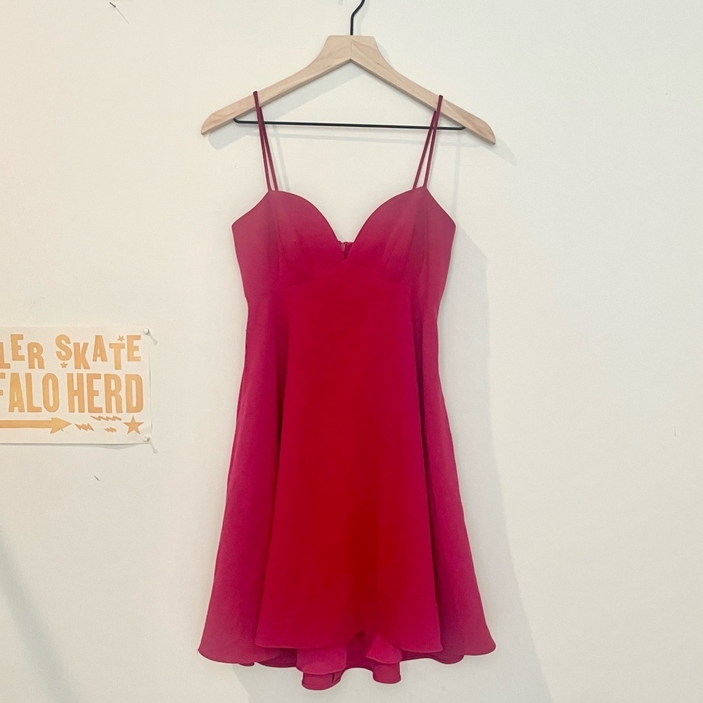 NWT Black Halo McAdam Dress Hot Pink With‎ Pockets New - Picture 3 of 12
